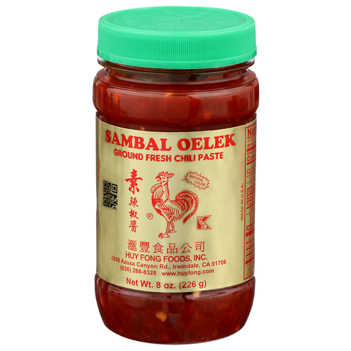 Huy Fong Foods, Inc. Ground Fresh Chili Paste Sambal Oelek - 8 Ounce