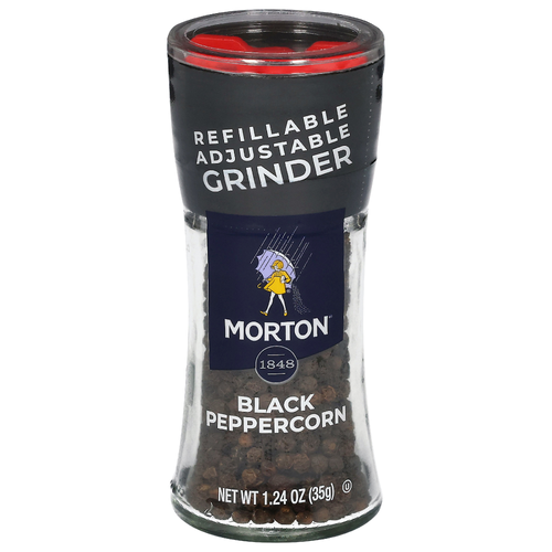 Morton ® Black Peppercorn Refillable Grinder - 1.24 Ounce