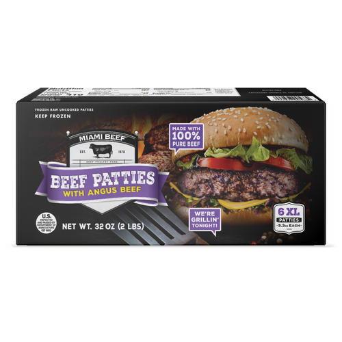 Miami Beef Angus Beef Patties - 32 Ounce