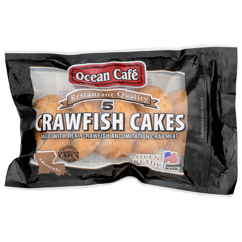 Ocean Cafe Oven Ready Crawfish Cakes - 3 Ounce - 5 Count
