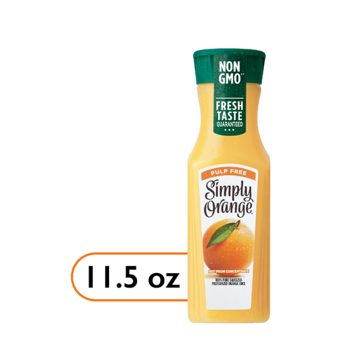 Simply Orange Juice Pulp Free Bottle - 11.5 Fluid Ounce Image 1 of 4