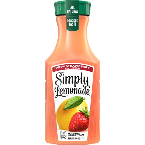 Simply Lemonade With Strawberry, All Natural Non-Gmo - 52 Fluid Ounce