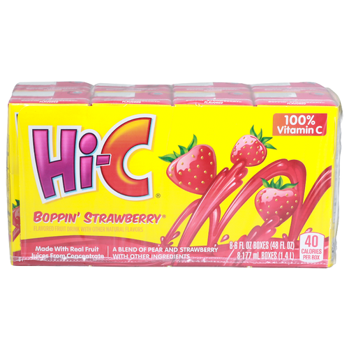 Hi-C Boppin' Strawberry - 6 Fluid Ounce - 8 Count
