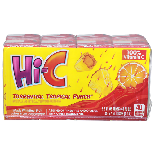 Hi-C Pineapple And Orange Torrential Tropical Punch - 6 Fluid Ounce - 8 Count