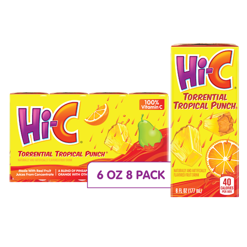Hi-C Torrential Tropical Punch Juice Drink Cartons - 48 Fluid Ounce Image 1 of 4