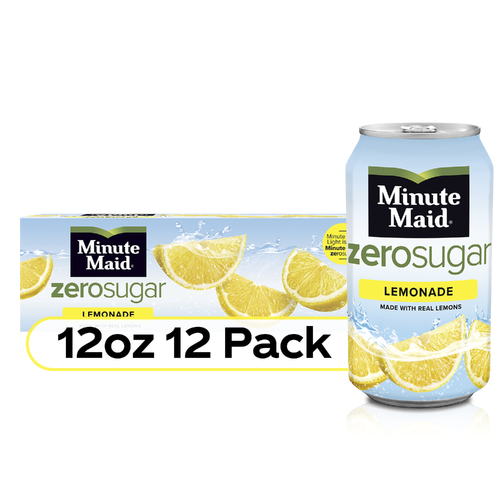Minute Maid Zero Sugar Lemonade Fridge Pack Cans - 12 Fluid Ounce - 12 Count