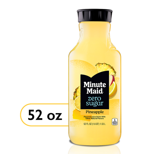 Minute Maid Zero Sugar Pineapple Nc Bottle - 52 Fluid Ounce