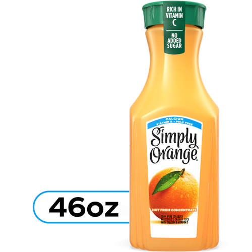 Simply Calcium Orange Juice Bottle - 46 Fluid Ounce