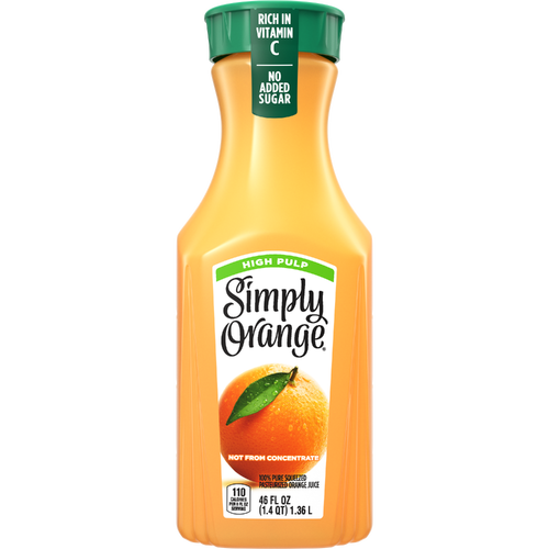 Simply Orange High Pulp Juice, Bottle - 46 Fluid Ounce