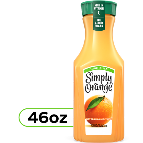 Simply High-Pulp Orange Juice Bottle - 46 Fluid Ounce