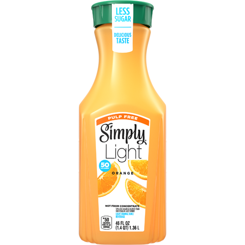 Simply Light Orange Pulp Free Juice, Bottle - 46 Fluid Ounce