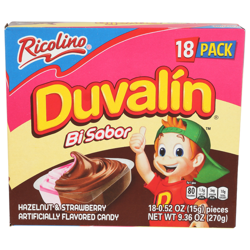 Ricolino Hazelnut & Strawberry Candy - 0.52 Ounce - 18 Count