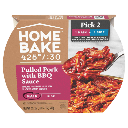 HOMEBAKE 425/30 425°30 Pulled Pork With BBQ Sauce Frozen Main, Box - 22.2 Ounce