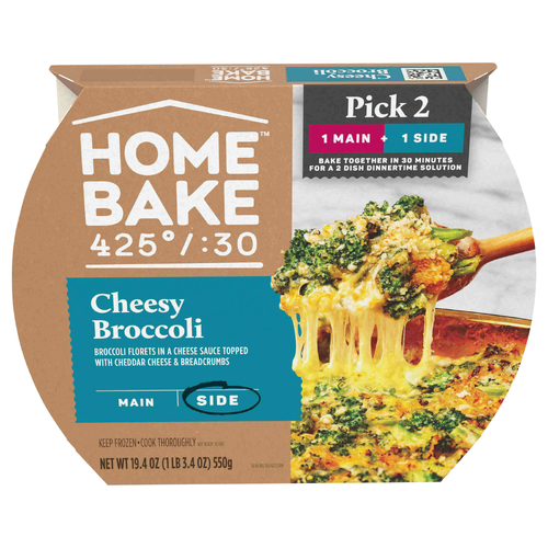 HOMEBAKE 425/30 425°30 Cheesy Broccoli Frozen Side, Box - 19.4 Ounce