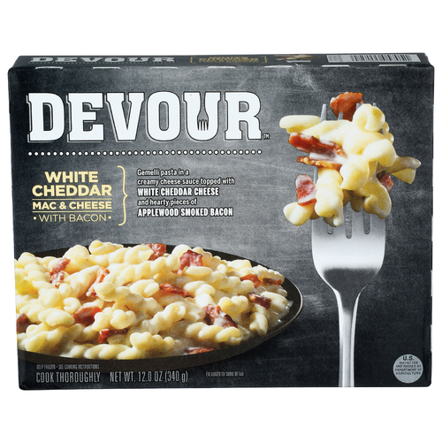 Devour White Cheddar Mac & Cheese With Bacon - 12 Ounce