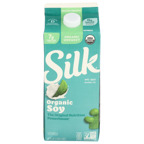 SILK Unsweetened Soy Esl Org Unsweet Original - 64 Fluid Ounce