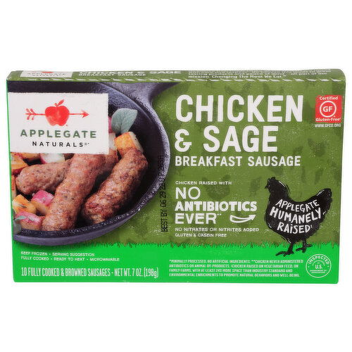 Applegate Breakfast Sausage Nat Chicken & Brkfst Ssge Lnks - 0.7 Ounce - 10 Count