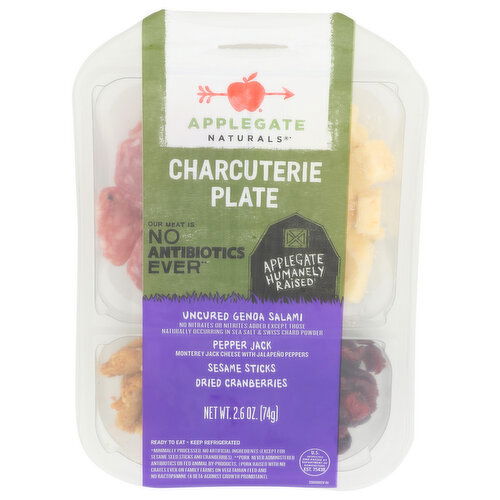 Applegate Snacking Genoa Salami & Pepper Jack Charcuterie Plate - 2.6 Ounce - 1 Count