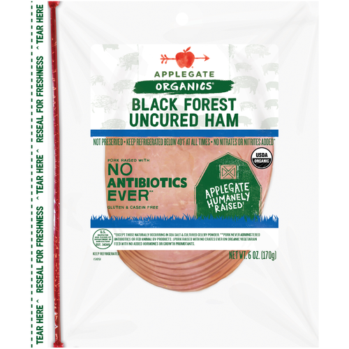Applegate Organics  Uncured Black Forest Ham - 6 Ounce Image 1 of 2