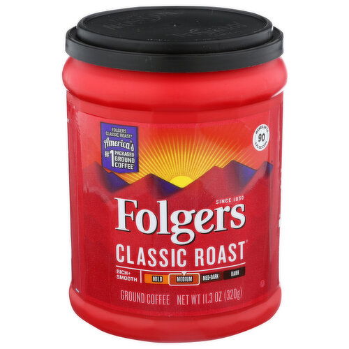 Folgers Classic Roast Ground Coffee Medium - 9.6 Ounce - 1 Count