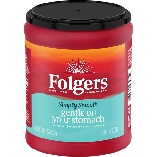 Folgers Simply Smooth Medium Roast Ground Coffee - 11.5 Ounce
