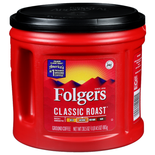 Folgers Medium Classic Roast Ground Coffee - 25.9 Ounce Image 1 of 3