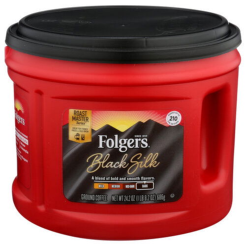Folgers Black Silk Ground Coffee - 22.6 Ounce - 1 Count