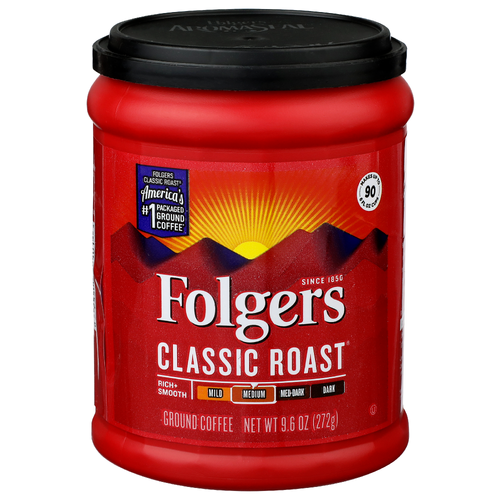 Folgers Classic Roast Ground Coffee - 9.6 Ounce