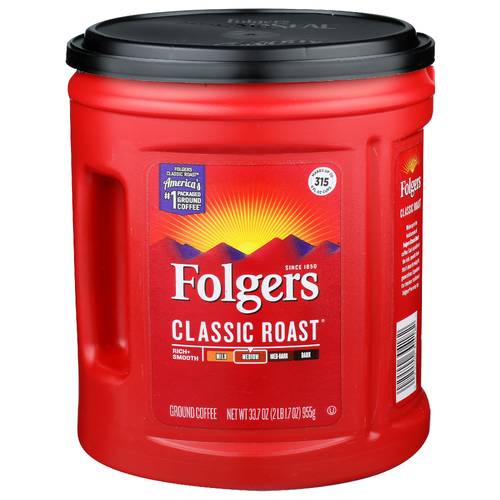 Folgers Classic Roast Ground Coffee - 33.7 Ounce