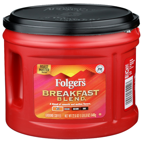 Folgers Breakfast Blend Mild Ground Coffee - 22.6 Ounce