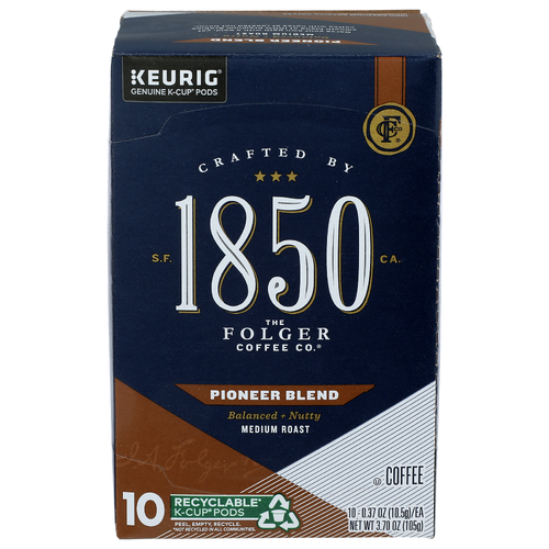 Folgers Pioneer Blend Medium Roast Keurig Genuine K-Cup Pods Coffee - 3.7 Ounce Image 1 of 4