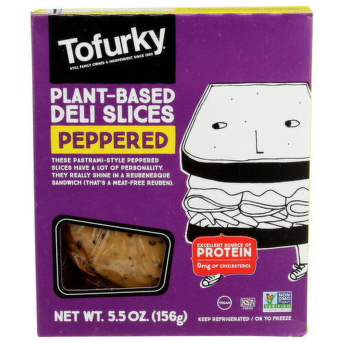 Tofurky Plant-Based Deli Slices Peppered - 5.5 Ounce