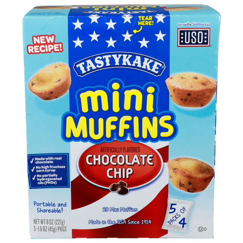 Tastykake Chocolate Chip Mini Muffins - 0.4 Ounce - 20 Count