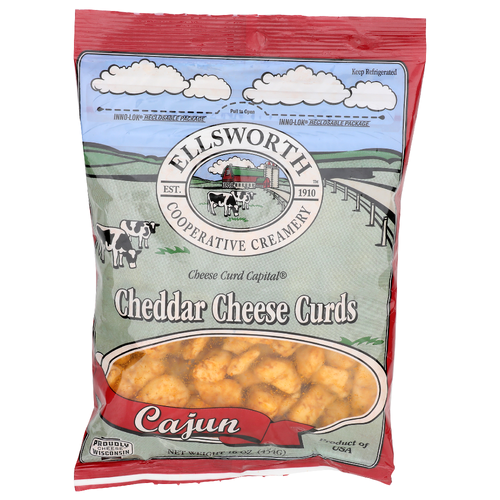 Ellsworth Cooperative Creamery Cheddar Cheese Curds Cajun - 16 Ounce