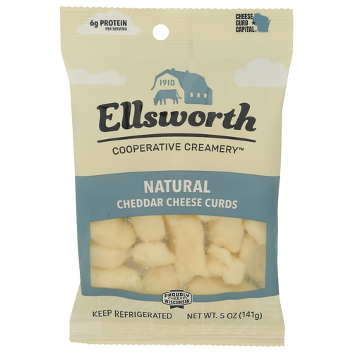 Ellsworth White Cheddar Natural Cheeese Curd Cheese Curds - 5 Ounce Image 1 of 4