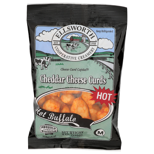 Ellsworth Cooperative Creamery Cheddar Cheese Curds Hot - 5 Ounce