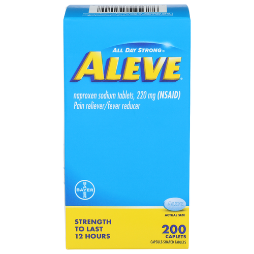 Aleve Pain Relieverfever Reducer Naproxen Sodium Tablets, Nsaid - 200 Count