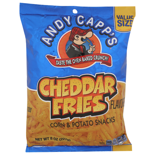 Andy Capp's Cheddar Fries Flavored Corn & Potato Snacks - 8 Ounce