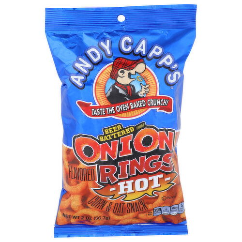 Andy Capp's Beer Battered Onion Rings Corn & Oat Snack - 2 Ounce