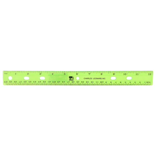 Charles Leonard, Inc. Plastic Ruler - 1 Each