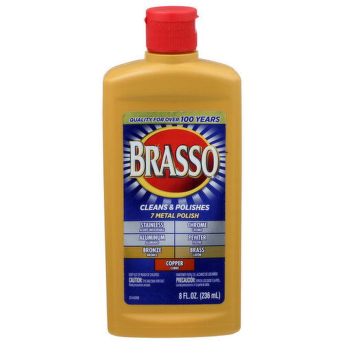 Brasso Cleans & Polishes Metal Polish - 8 Fluid Ounce