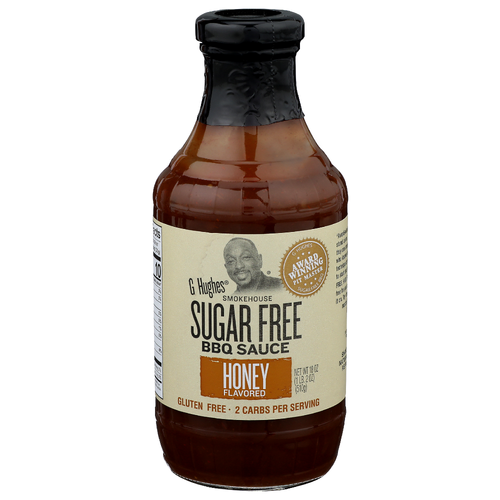 G Hughes Honey Flavored Sugar Free BBQ Sauce - 18 Ounce