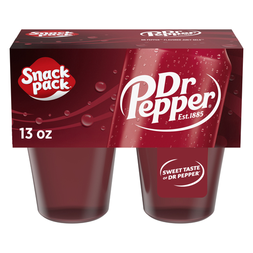 Snack Pack Dr Pepper Flavored Juicy Gel Cups, Lunchbox - 13 Ounce