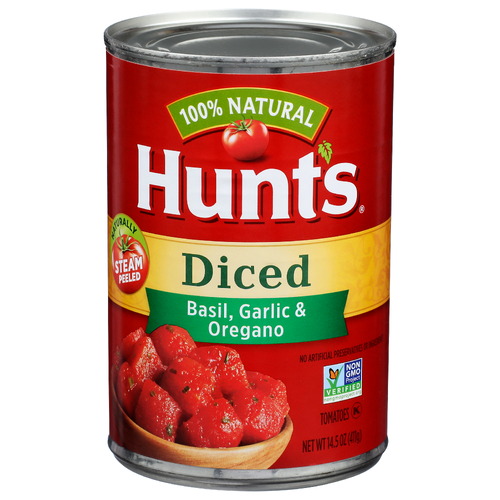 Hunt's Basil, Garlic & Oregano Diced Tomatoes - 14.5 Ounce