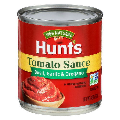 Hunt's Basil, Garlic & Oregano Tomato Sauce Tomatoes - 8 Ounce