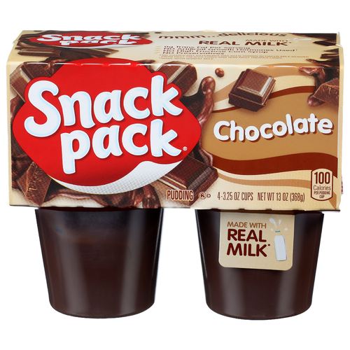Snack Pack Chocolate Pudding - 3.25 Ounce - 4 Count
