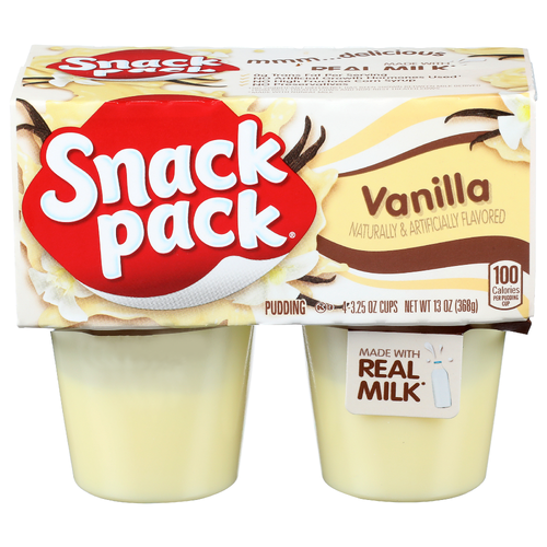 Snack Pack Vanilla Pudding - 3.25 Ounce - 4 Count