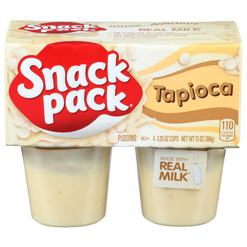 Snack Pack Tapioca Pudding - 3.25 Ounce - 4 Count