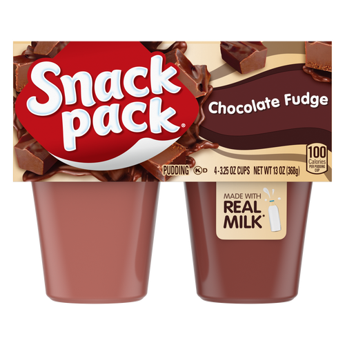 Snack Pack Chocolate Fudge Pudding, Cups - 13 Ounce