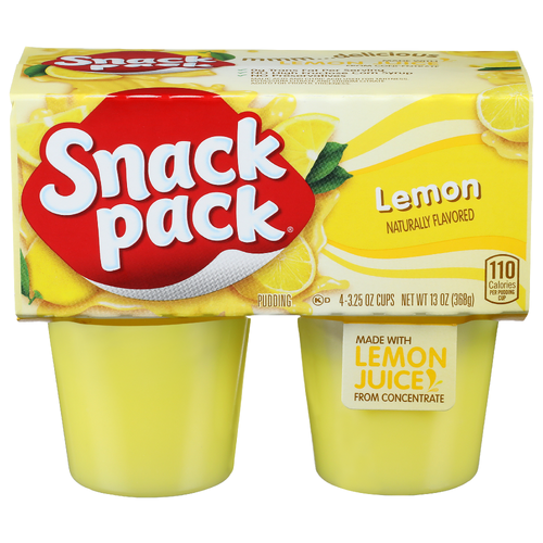 Snack Pack Lemon Pudding - 3.25 Ounce - 4 Count